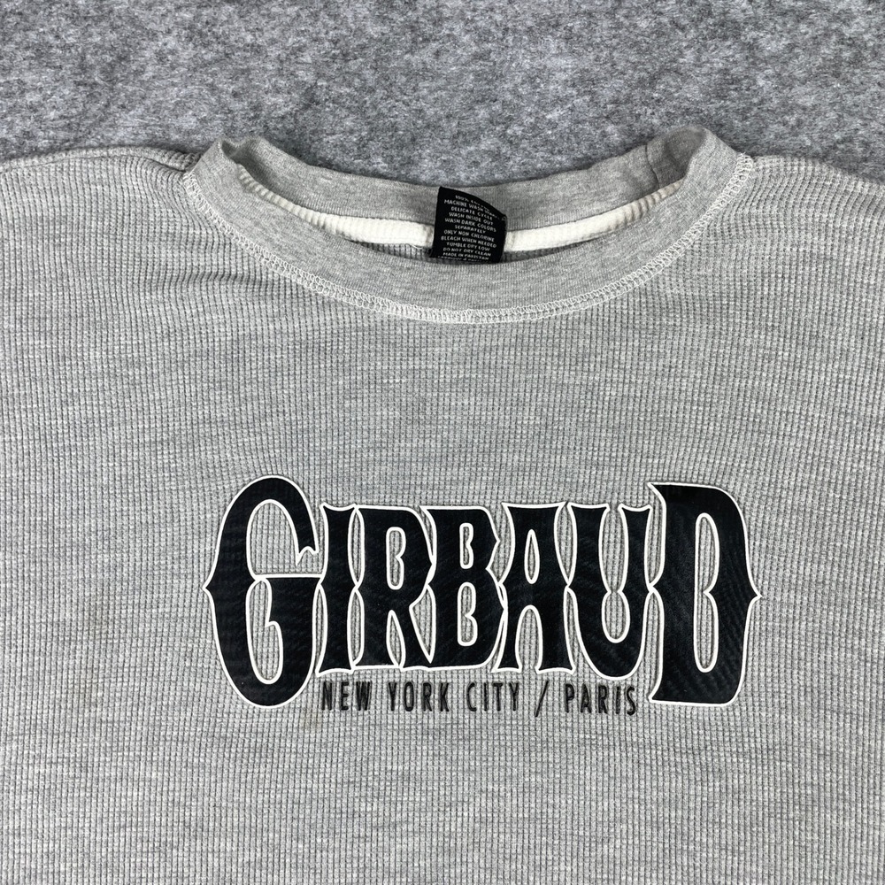 Marithe Francois Girbaud Thermal Shirt Mens XXL Gray Waffle Knit Long Sleeve NYC - Picture 3 of 10